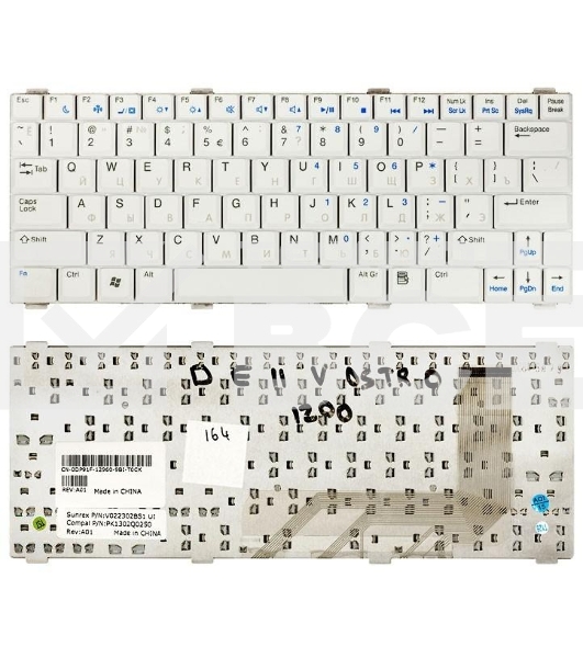 Клавиатура для ноутбука Dell Vostro 1200 V1200 белый