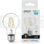 Лампа филам. Gauss Filament 7Вт цок.:E27 груша св.свеч.бел.нейт. (упак.:10шт) (22227), фото2