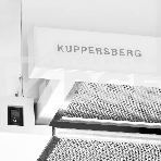 Вытяжка встраиваемая Kuppersberg SLIMLUX 60 W, ширина 55,2 см, отвод/рециркуляция, 550 м3/час, механическое кнопочное управление, 3 скорости, светодиодное освещение 2х2 Вт, металлические жироулавливающие фильтры, угольный фильтр KF-Y (опция), цвет белый, фото8