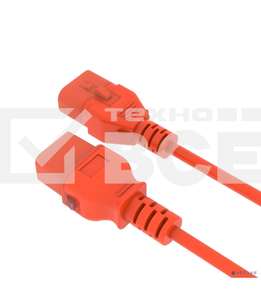 Кабель питания Filum FL-PC-C19F/C20F-C-0.5-OR 3x1.5 С19 - C20 с фиксацией, 220/250В, 16А, оранжевый, 0.5м (1111327)