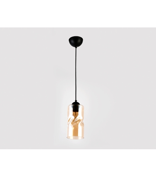 Светильник подвесной TR3555 BK/TI черный/янтарь E27 max 40W D110*1200