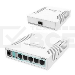 Сетевой коммутатор MikroTik RB260GS RouterBOARD 260GS 5-port Gigabit smart switch with SFP cage, SwOS, plastic case, PSU, фото4