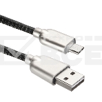 Кабель USB ACD-Allure MicroUSB ~ USB-A Кожа, 1м, черный (ACD-U926-M1B), фото3