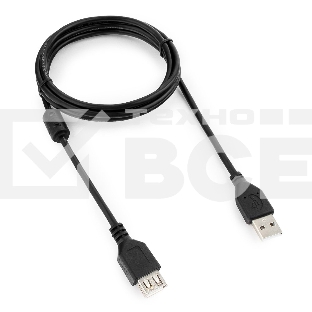 Кабель Gembird PRO CCF-USB2-AMAF-6 USB 2.0 кабель удлинительный 1.8м AM/AF позол.конт., фер.кол., пакет