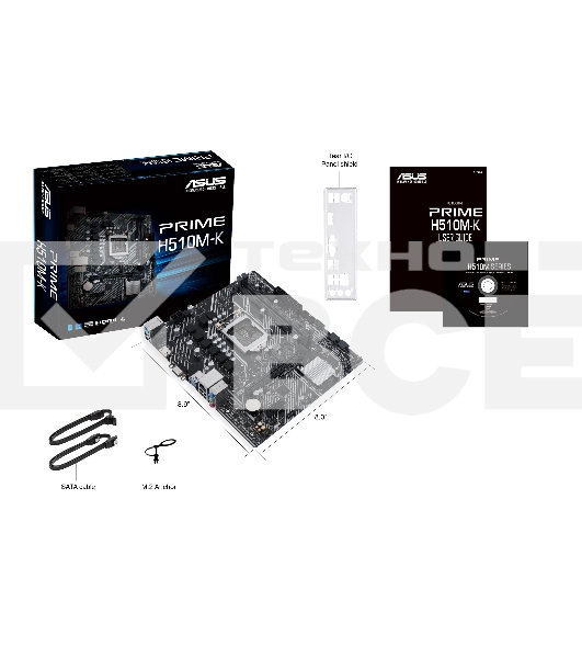Материнская плата ASUS PRIME H510M-K, LGA 1200, Intel H510, 2xDDR4, 4xSATA, 1xM.2, 1xPCIe 4.0 x16, 1xPCIe x1, 1xHDMI, 1xVGA, 2xUSB-A 3.2 Gen 1, 4xUSB-A 2.0, 1x 1Gb LAN, 3x3.5 мм, 7.1, mATX