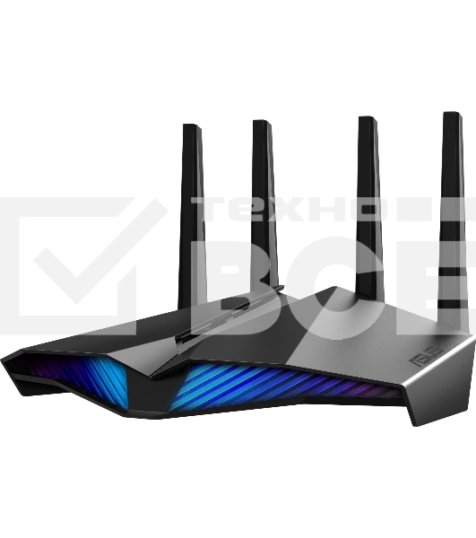 Роутер ASUS RT-AX82U роутер 802.11b/g/n/ac/ax, до 574 + 4804Мбит/c, 2,4 + 5 гГц, 4 антенны, USB, GBT LAN ; 90IG05G0-MO3R10