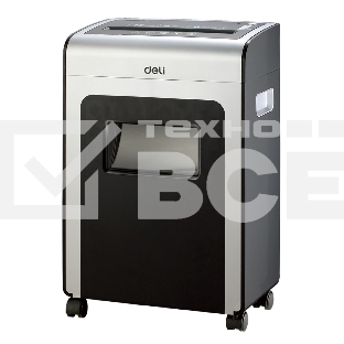 Шредер Deli 9914 черный (секр.P-5)/фрагменты/6лист./21лтр./скрепки/скобы/пл.карты/CD