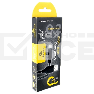 Кабель Cablexpert для Apple CCB-USB-AMAPO2-1MB, AM/Lightning, издание Classic 0.2, длина 1м, черный, блистер
