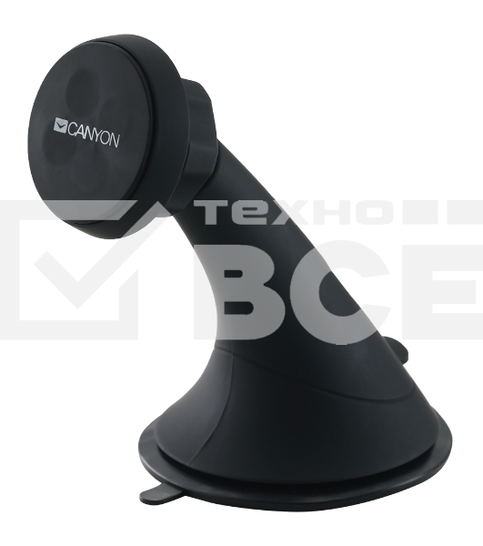 Автодержатель для смартфона на панели приборов и ветровом стекле Canyon Car Holder for Smartphones,magnetic suction function ,with 2 plates(rectangle/circle), black ,97*67.5*107mm 0.068kg