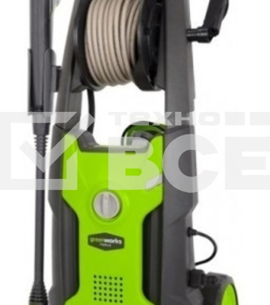Мойка высокого давления GREENWORKS 5100407 2000Вт 220В 140Бар 420л/ч кабель 5м