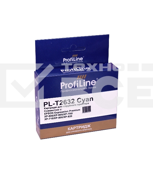 Струйный картридж PL-T2632 для принтеров EPSON Expression Premium XP-600/XP-605/XP-700/XP-710/XP-800/XP-820 с чернилами Cyan ProfiLine