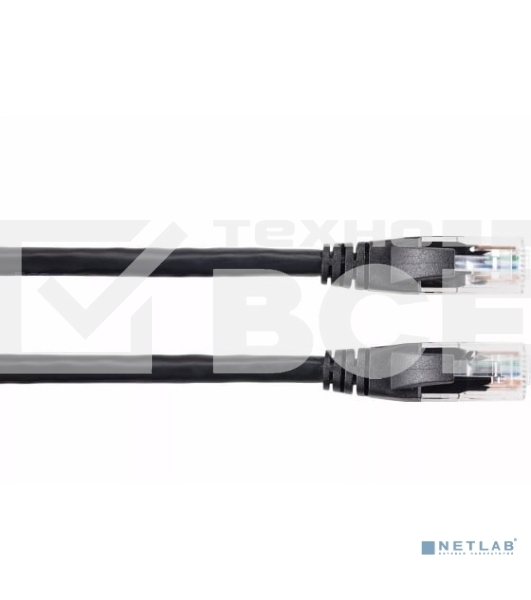 Патч-корд литой AOpen ANP612B-BK-1.5M (7/0.20) UTP кат.6 черный 1,5m