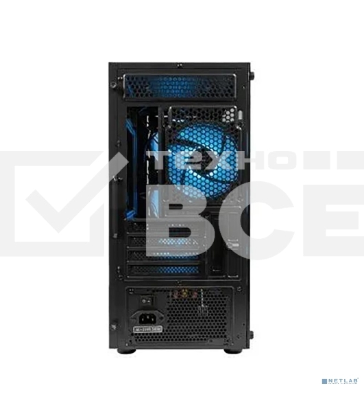 Компьютерный корпус Minitower mATX Eurocase 00-01003411 M205 4ARGb черный без БП закаленное стекло USB 3.0