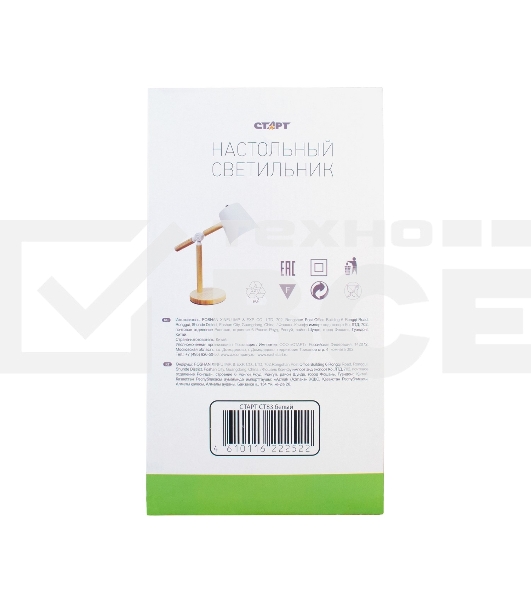 Светильник настольный СТАРТ CT83, E27, до 40Вт, 1,5м, белый