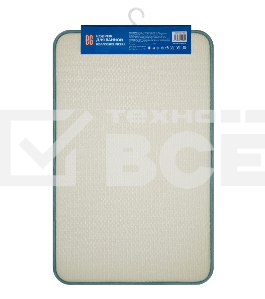 Коврик для ванной Еврогарант Pietra, 50х80 см, аквамарин, память формы