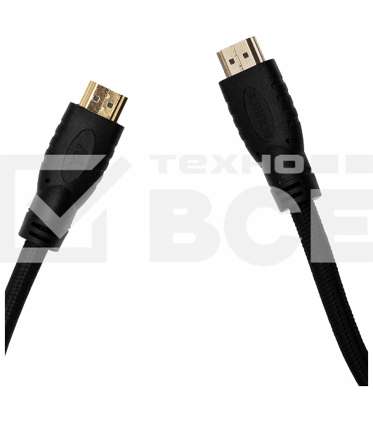 Кабель аудио-видео Cactus CS-HDMI.2-10 HDMI (m)/HDMI (m) 10м. Позолоченные контакты черный