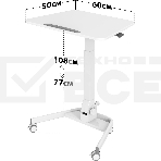Стол для ноутбука Cactus VM-FDS109 столешница МДФ белый 73x50x108см (CS-FDS109WWT), фото3
