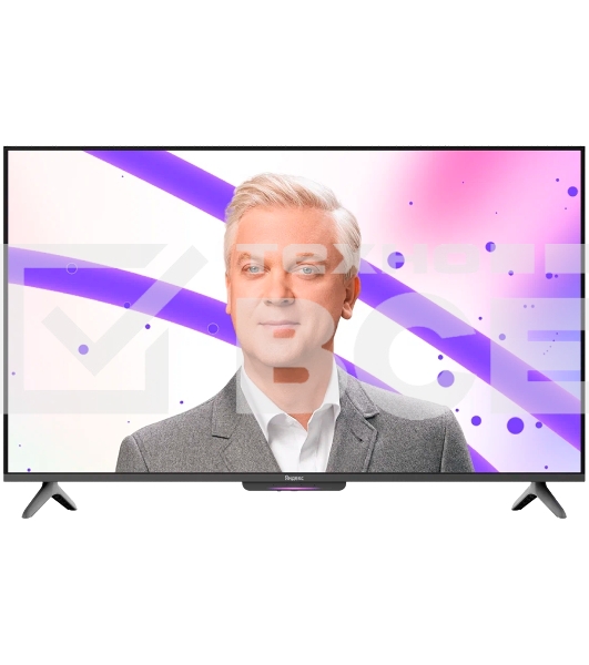Телевизор Яндекс 55'' YNDX-00076 черный LED UHD 60Hz Бейсик с Алисой на YaGPT 3/32Gb