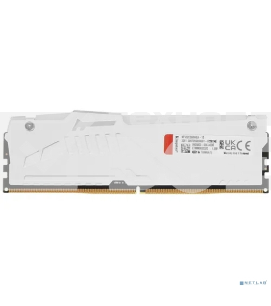 Оперативная память Kingston Fury Beast, DDR5, 16GB (1x16GB), 5200MHz, CL36, с радиатором, RGB, белый