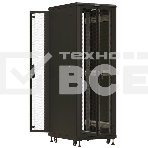 Шкаф серверный Hyperline (TTBR-3761-DD-RAL9004) напольный 37U 600x1000мм пер.дв.перфор.2ств. задн.дв.перфор.2-хст. направл.под закл.гайки 1000кг черный 910мм 1833мм IP20 сталь, фото4