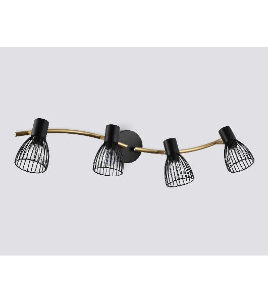 Светильник Ambrella light TR8662/4 BK/GD черный/золото E14/4 max 60W 760*100*170