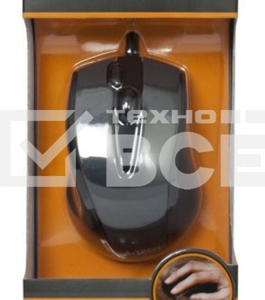 Мышь проводная A4Tech N-500F серый глянец/черный, 1200 dpi, USB, кнопки - 4