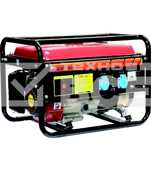 Бензогенератор КАЛИБР БЭГ-3011 3кВА 220В 212см3 15л 40 кг