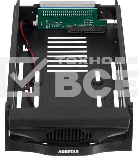 Сменный бокс для HDD AgeStar SR3P-SW-2F SATA пластик черный 3.5