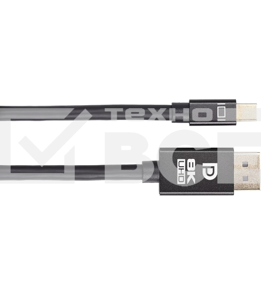 Кабель 1.4V Mini DisplayPort M <--> Display Port M 1,8м  4K@120HZ 8K@60HZ Telecom (TA683M-1.8M)