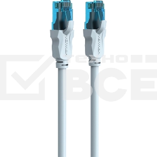 Патч-корд Vention прямой UTP cat.5е, RJ45 - 1,5м. Серый
