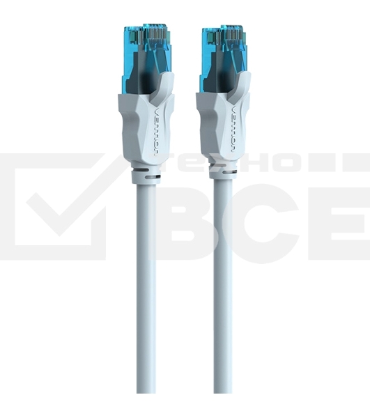 Патч-корд Vention прямой UTP cat.5е, RJ45 - 1,5м. Серый
