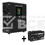 Комплект Источник бесперебойного питания EX295995RUS + батарея 65Aч EX282980RUS 1шт (инвертор, синус, для котла, настенный) ExeGate FineSine SX-500.LCD.AVR.2SH <500VA/300W, чистая синусоида, цветной LCD-дисплей, AVR, 2*Schuko, линейно-интерактивный, крепл, фото2