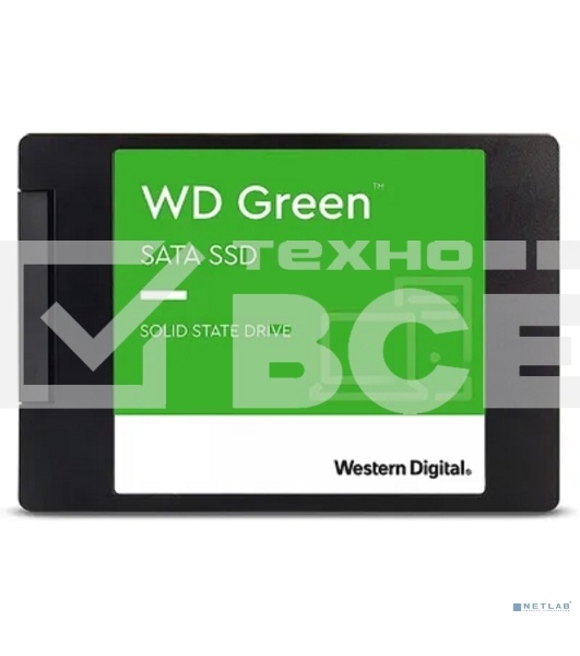 Накопитель SSD WD Green WDS100T3G0A, 1000Gb, SATA III, 2.5