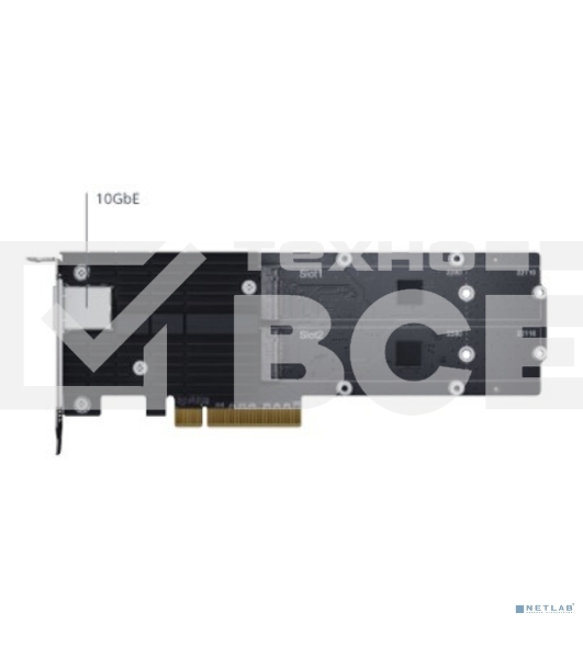 Сетевая карта Synology M.2 SSD-NVME adapter M.2 2110/2080,2 slots m.2 key , 10 Gigabit port RJ-45, PCIe 3.0 x8 adapter (FH bracket)'