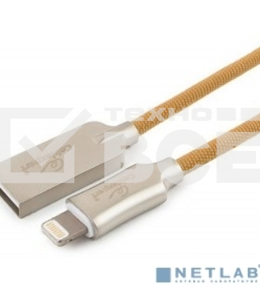 Кабель USB Cablexpert для Apple CC-P-APUSB02Gd-1.8M, MFI, AM/Lightning, серия Platinum, длина 1.8м, золотой, блистер