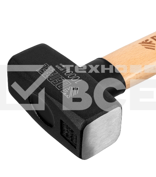 Кувалда Denzel 1000 г, кованая головка, буковая рукоятка