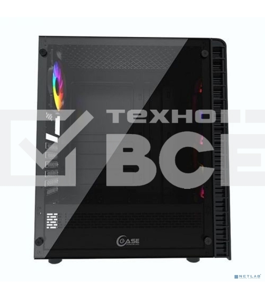 Компьютерный корпус Powercase Mistral Z4С Mesh LED, Tempered Glass, 4x 120mm 5-color fan, чёрный, ATX  (CMIZ4C-L4)