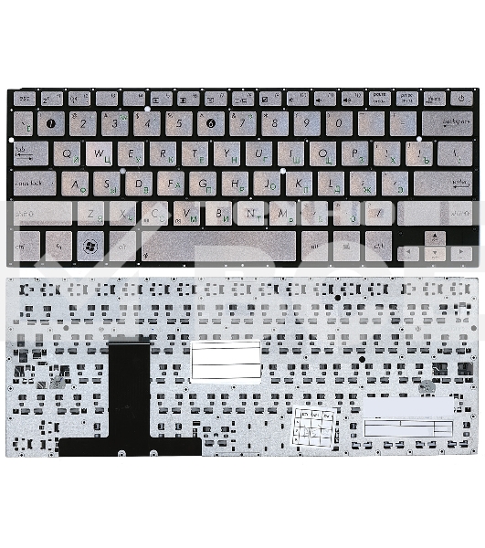 Клавиатура для ноутбука Asus UX31E серебристая