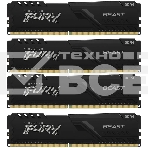 Оперативная память Kingston Fury Beast, DDR4, 64GB (4x16GB), 3200MHz, CL16, с радиатором, чёрный, фото3