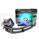Система жидкостного охлаждения Thermaltight Aqua Elite 120 V3 (120mm, Black, ARGB/ Fans: 1x120mm, 66.17CFM, 25.6dBA, 1500RPM/ Pump height 53mm, 23dBA, 3300RPM, Rad thickness 27mm/ S: 1700, 1200, 20XX, 115X, AM5, AM4), фото2