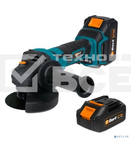 Угловая шлифовальная машина Bort BWS-20Li-SR аккумуляторная (93412215)