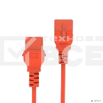 Кабель питания Filum FL-PC-C19F/C20F-C-0.5-OR 3x1.5 С19 - C20 с фиксацией, 220/250В, 16А, оранжевый, 0.5м (1111327), фото 1