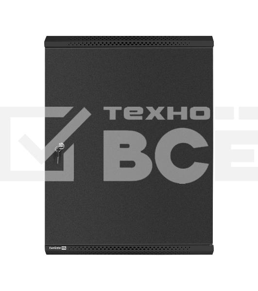 Шкаф телекоммуникационный 19' настенный 15U ExeGate EC-WM-15U.600.M.BLACK (19”, 15U, 600x600x769mm (ШхГхВ), передняя дверь металл, съемные боковые панели, пыле- и влагозащита IP23, черный RAL 9004)