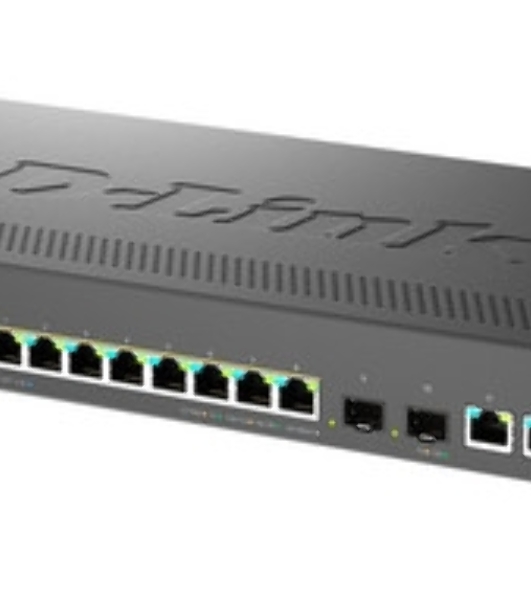 Коммутатор D-Link DMS-1250-12TP/A1A/6KV, 8×2.5 Гбит/с + 2×10 Гбит/с Base-T + 2×10 Гбит/с SFP+, управляемый