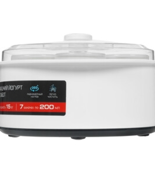 Йогуртница Centek CT-1442 15 Вт, 200 мл, емкостей - 7 шт, материал баночек - стекло, белый