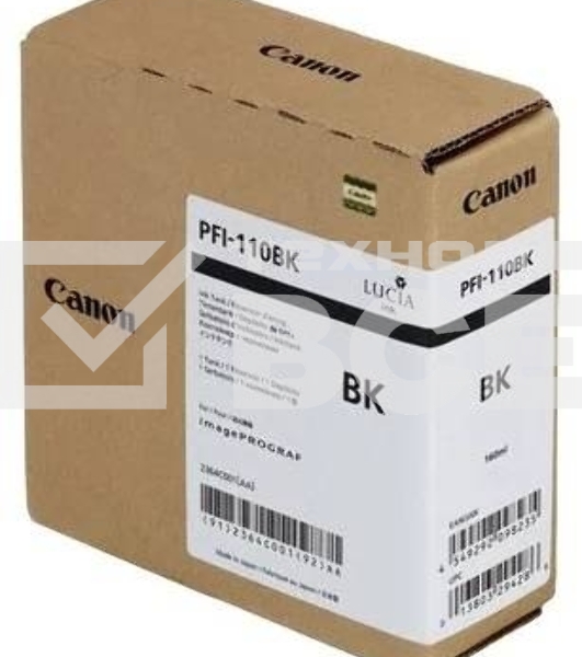 Картридж струйный Canon PFI-110 BK 2364C001 черный (160мл) для Canon TX-2000/TX-3000/TX-4000
