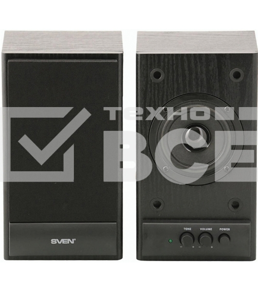 Колонки Sven SPS-607 2.0 черный 6Вт