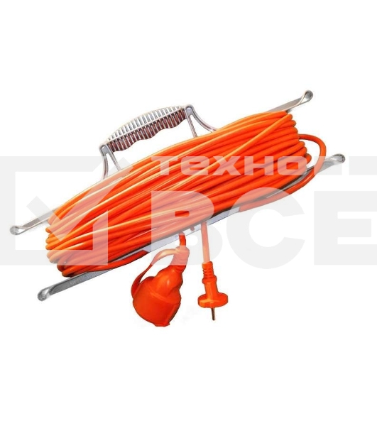 Удлинитель-шнур на рамке 1х50 м без заземл. 6А IP44 УШ-6 ПВС 2х0.75 UNIVersal 9632020