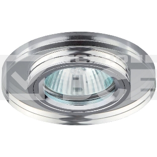 Светильник ЭРА DK7 CH/WH декор стекло круглый хром/зеркальный