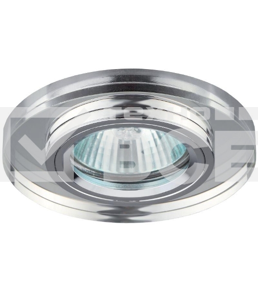 Светильник ЭРА DK7 CH/WH декор стекло круглый хром/зеркальный